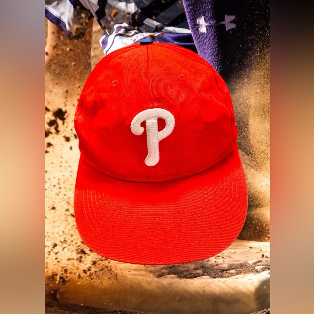 Vintage MLB Philadelphia Phillies Plain Logo Snap Back Hat EUC